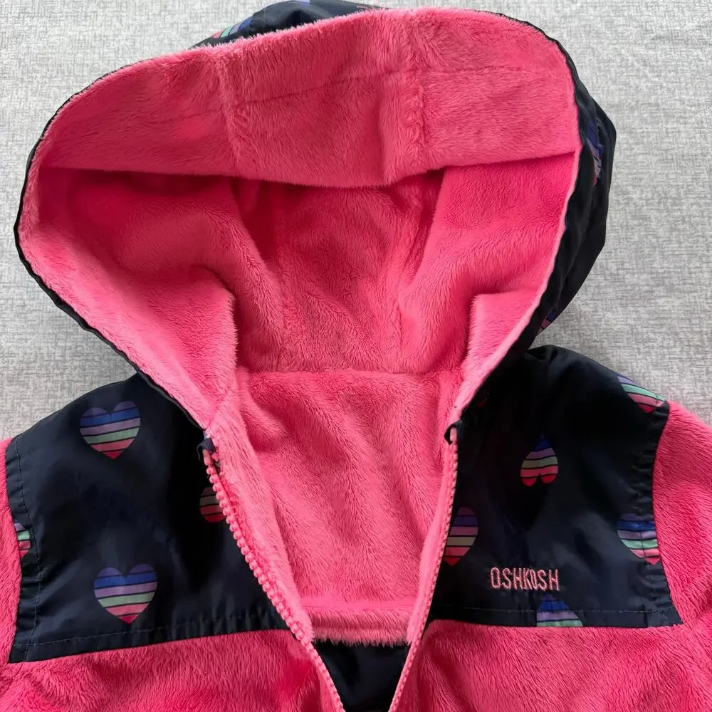 Oshkosh B’Gosh Reversible Fleece Lined Jacket Size 3T